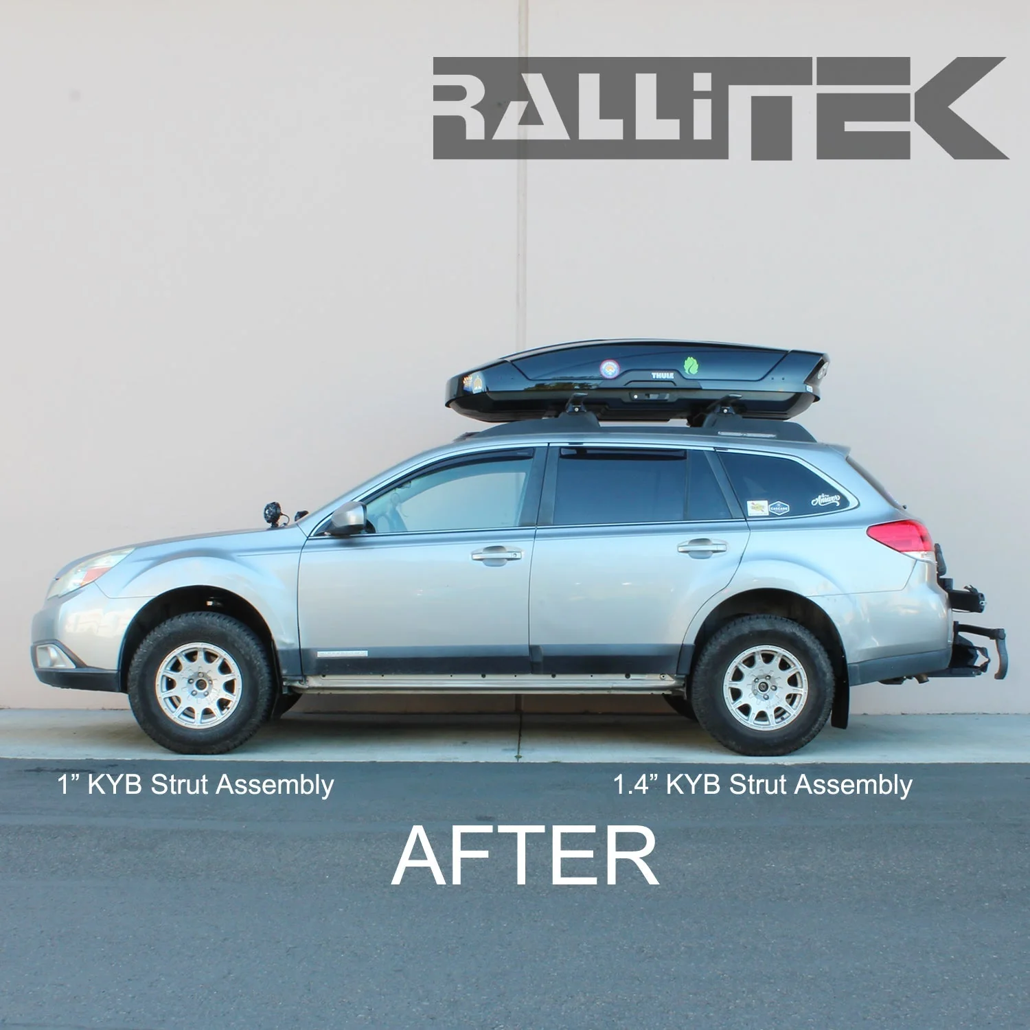 Rallitek 1-1/2" Lift Rear KYB Strut Assembly - Fits 10-14 Subaru Outback - Image 7