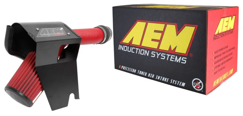 AEM 2018 Subaru WRX STI 2.5L H4 F/I Cold Air Intake System - Wrinkle Red - Image 5