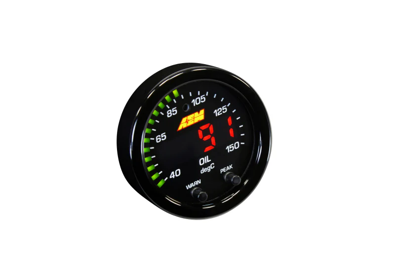 AEM X-Series Temperature 100-300F Gauge Kit (ONLY Black Bezel and Water Temp. Faceplate) - Image 17