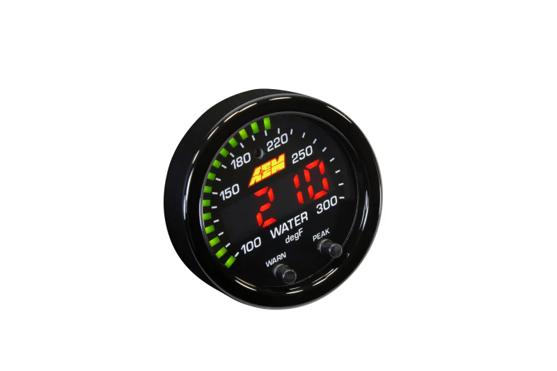 AEM X-Series Temperature 100-300F Gauge Kit (ONLY Black Bezel and Water Temp. Faceplate) - Image 19