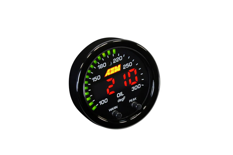 AEM X-Series Temperature 100-300F Gauge Kit (ONLY Black Bezel and Water Temp. Faceplate) - Image 22