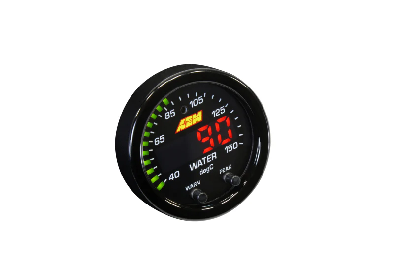 AEM X-Series Temperature 100-300F Gauge Kit (ONLY Black Bezel and Water Temp. Faceplate) - Image 6