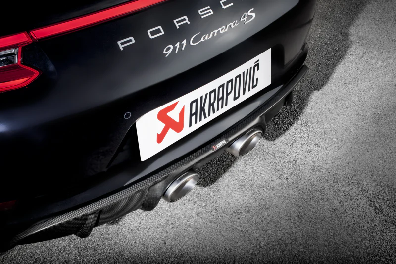 Akrapovic 16-17 Porsche 911 Carrera S/4/4S/GTS (991.2) Slip-On Line (Titanium) w/ Titanium Tips - Image 3