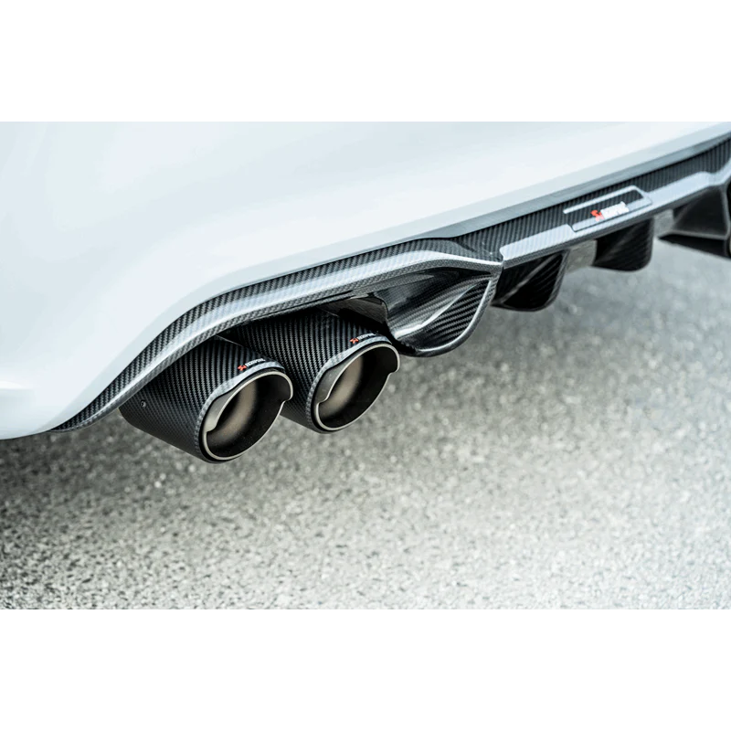Akrapovic 2018+ BMW M2 Competition/M2 CS (F87N) Slip-On Line (Titanium) w/Carbon Fiber Tips - Image 2