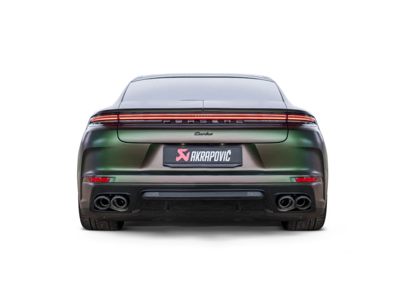 Akrapovic 2024+ Porsche Panamera Slip-On Line (Titanium) w/ Carbon Tips: Requires V6 or V8 fit kit - Image 2