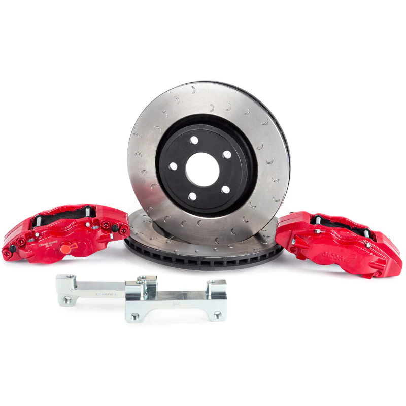 Alcon 2007+ Jeep JK 350x32mm Rotors 4-Piston Red Calipers Front Brake Upgrade Kit - Image 2
