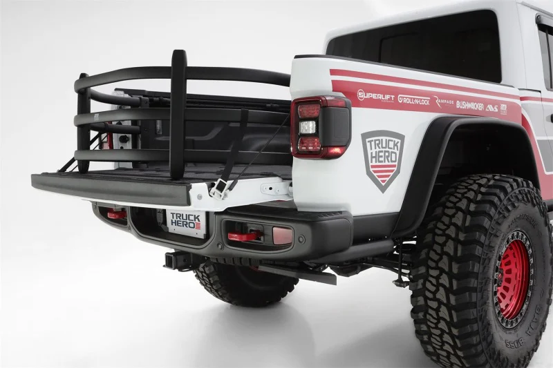 AMP Research 20-22 Jeep Gladiator (Does Not Work w/Tonneau Cvrs) Bedxtender HD Sport - Black - Image 8