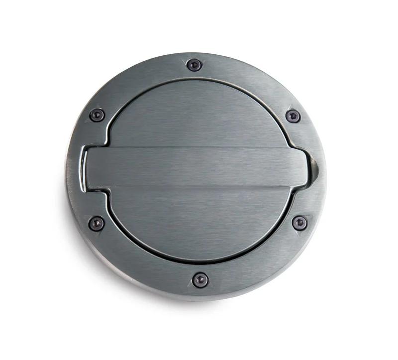 AMP Research 2007-2017 Jeep Wrangler JK 2/4 Door Fuel Door - Brushed - Image 10