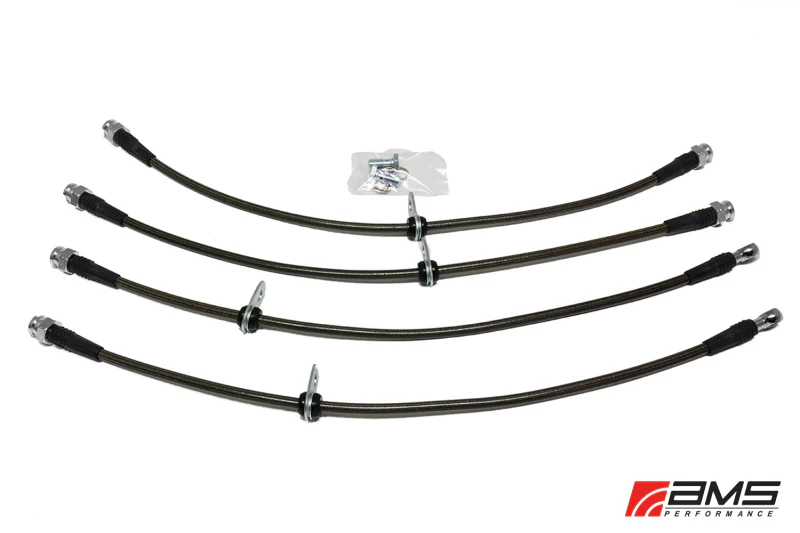 AMS Performance 08-15 Mitsubishi EVO X Stainless Steel Brake Lines (4 Lines) - Image 2