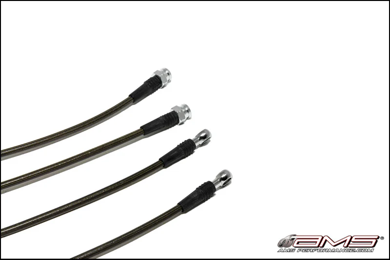 AMS Performance 08-15 Mitsubishi EVO X Stainless Steel Brake Lines (4 Lines) - Image 3