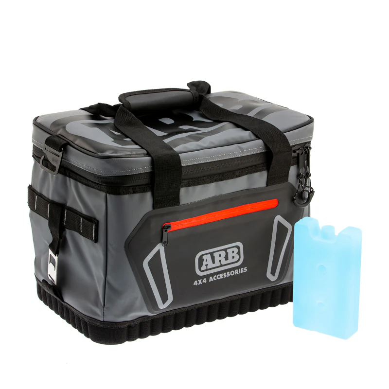 ARB Cooler Bag Charcoal w/ Red Highlights 15in L x 11in W x 9in H Holds 22 Cans - Image 13