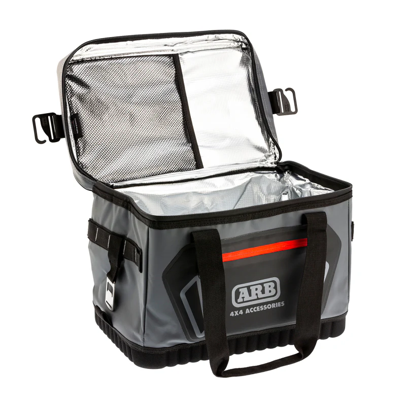 ARB Cooler Bag Charcoal w/ Red Highlights 15in L x 11in W x 9in H Holds 22 Cans - Image 24