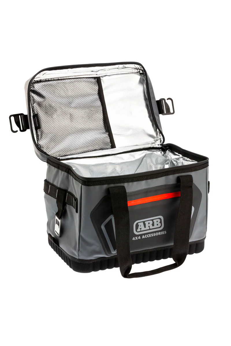 ARB Cooler Bag Charcoal w/ Red Highlights 15in L x 11in W x 9in H Holds 22 Cans - Image 29