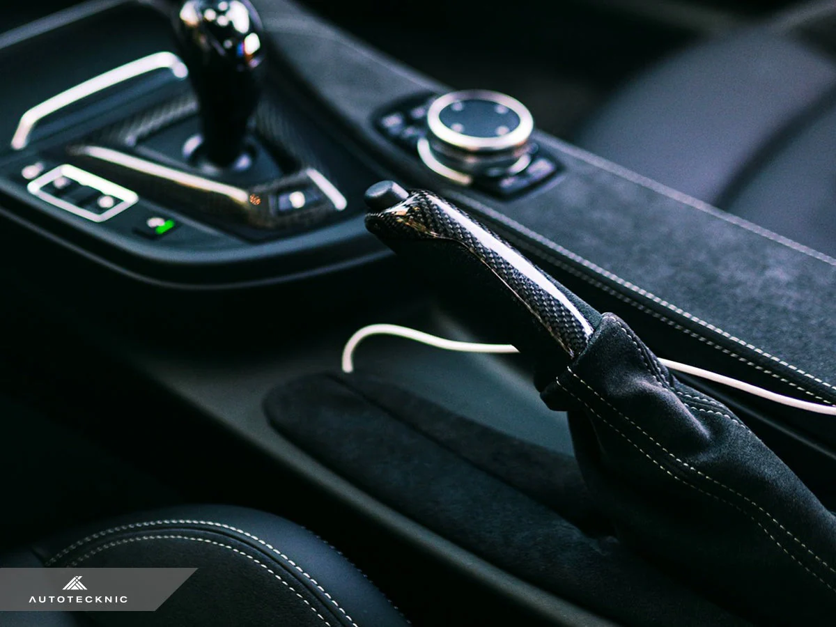 AutoTecknic Carbon Alcantara E-Brake Handle - BMW F-Chassis - Image 5