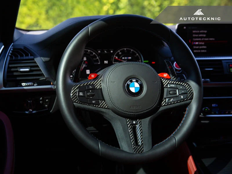 AutoTecknic Carbon Alcantara Steering Wheel Trim - G14/ G15/ G16 8-Series - Image 4