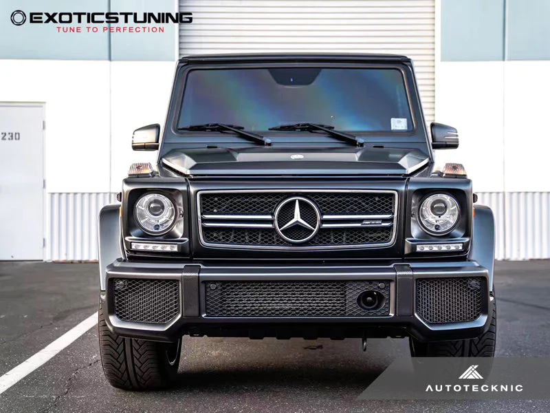 AutoTecknic Carbon Fiber Front Bumper Bull Bar Cover - Mercedes-Benz W463 G-Class - Image 3