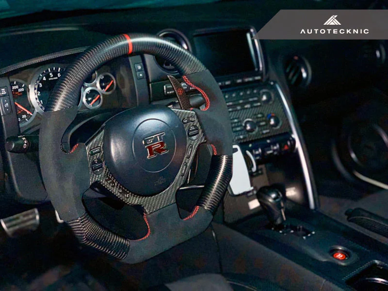 AutoTecknic Carbon Fiber Steering Wheel - Nissan R35 GTR 2009-2017 - Image 5