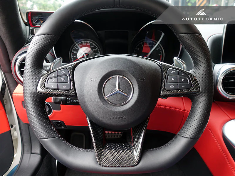 AutoTecknic Carbon Fiber Steering Wheel Trim - Mercedes-Benz Various AMG Vehicles - Image 2