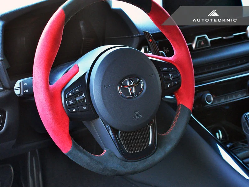AutoTecknic Carbon Fiber Steering Wheel Trim Overlay - A90 Supra 2020-Up - Image 2