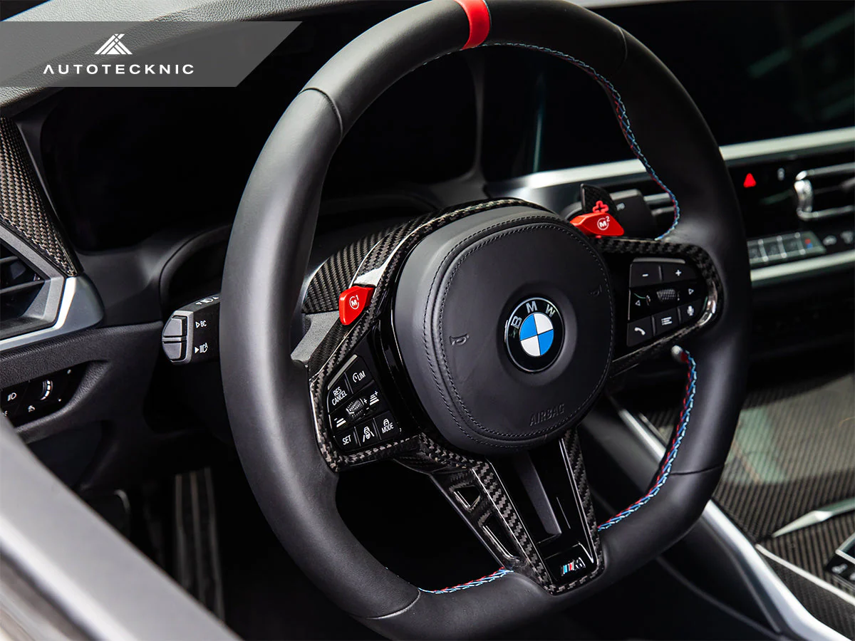 AutoTecknic Carbon LCI Steering Wheel Top Cover - G8X M2/ M3/ M4 - Image 2