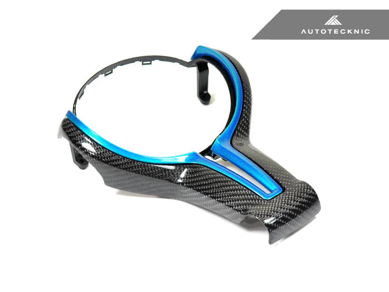 AutoTecknic Carbon Fiber Steering Wheel Trim Cover - F-Chassis M Vehicles - Image 4