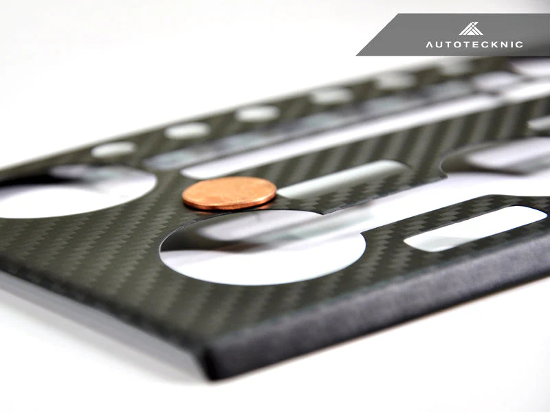 AutoTecknic Dry Carbon AC Stereo Dash Panel Cover - Nissan R35 GTR - Image 2