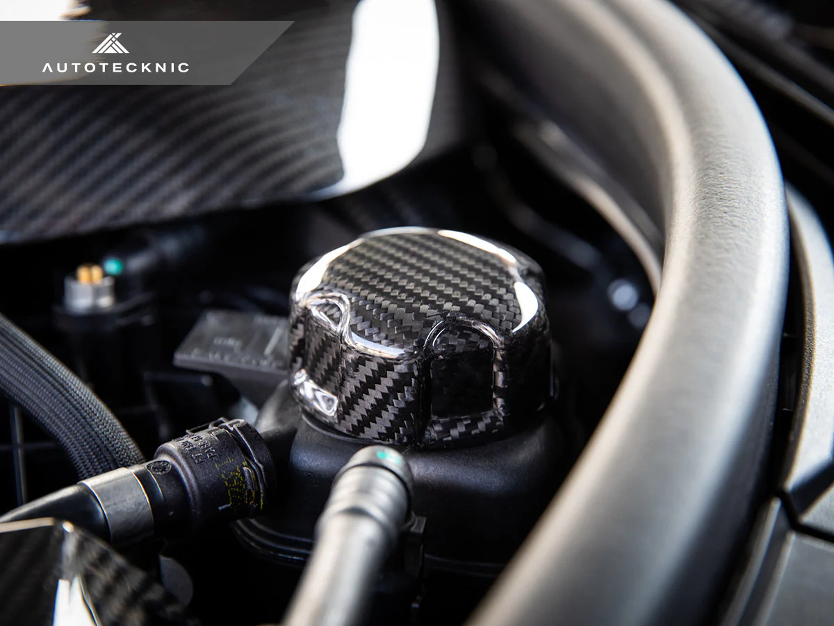 AutoTecknic Dry Carbon Charge Cooler Tank Cap Cover - F80 M3 | F82/ F83 M4 - Image 2