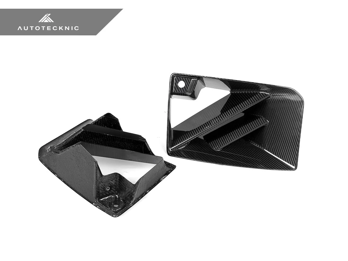 AutoTecknic Dry Carbon Corsa Front Bumper Lower Vent Set - G87 M2 - Image 4