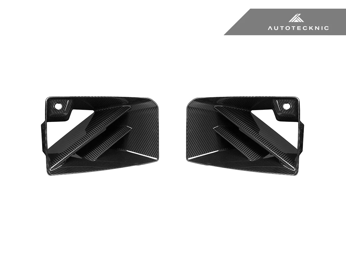 AutoTecknic Dry Carbon Corsa Front Bumper Lower Vent Set - G87 M2 - Image 5