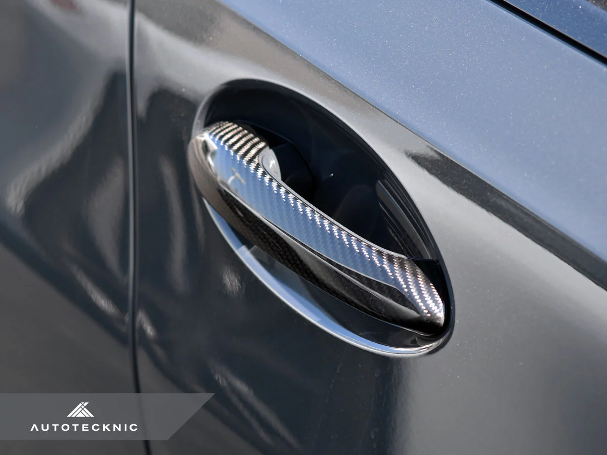 AutoTecknic Dry Carbon Door Handle Trim Set - G14 8-Series Convertible | G15 8-Series Coupe