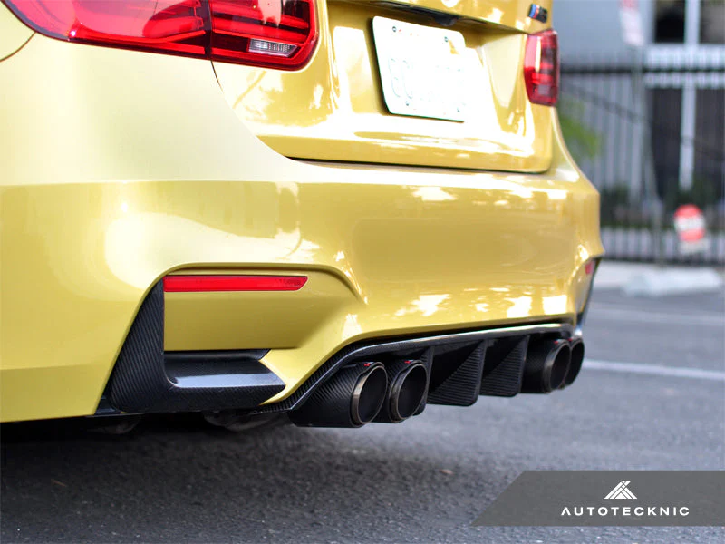 AutoTecknic Dry Carbon Extended-Fin Competition Rear Diffuser - F80 M3 | F82/ F83 M4 - Image 2