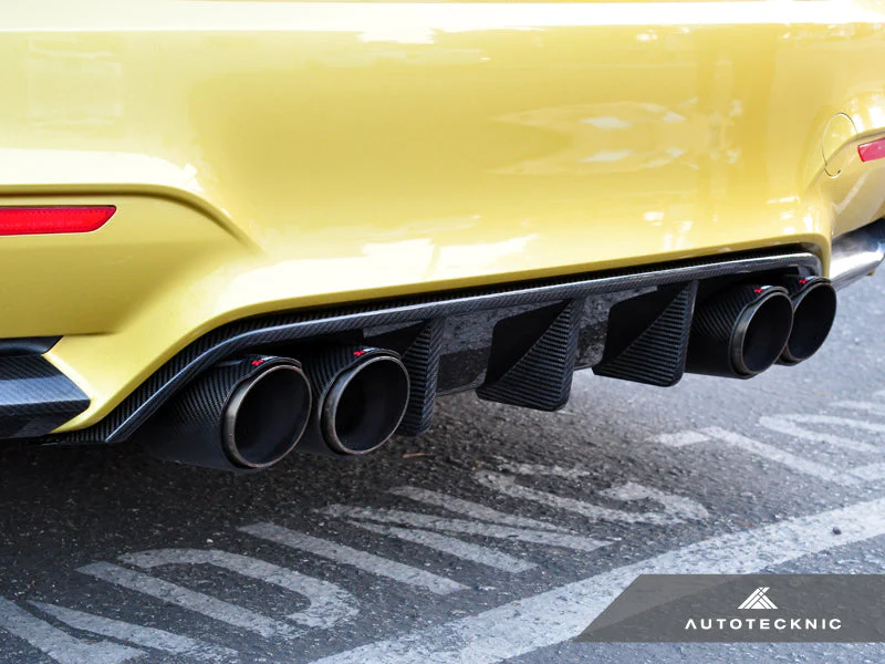 AutoTecknic Dry Carbon Extended-Fin Competition Rear Diffuser - F80 M3 | F82/ F83 M4 - Image 3