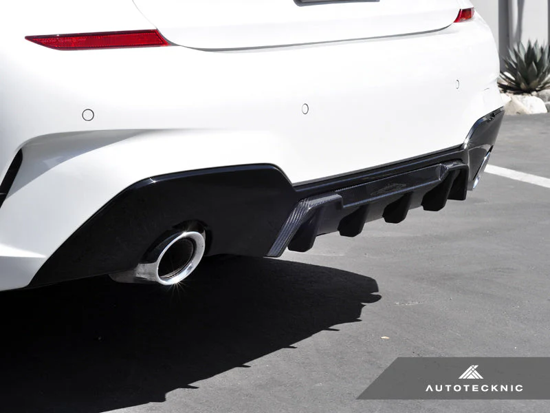 AutoTecknic Dry Carbon Extended-Fin Competition Rear Diffuser - G20 3-Series - Image 3