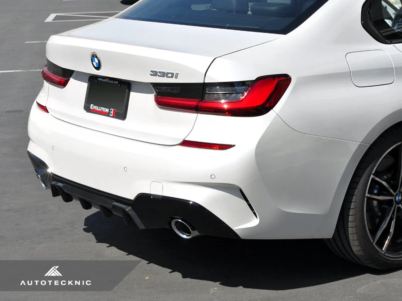 AutoTecknic Dry Carbon Extended-Fin Competition Rear Diffuser - G20 3-Series - Image 4