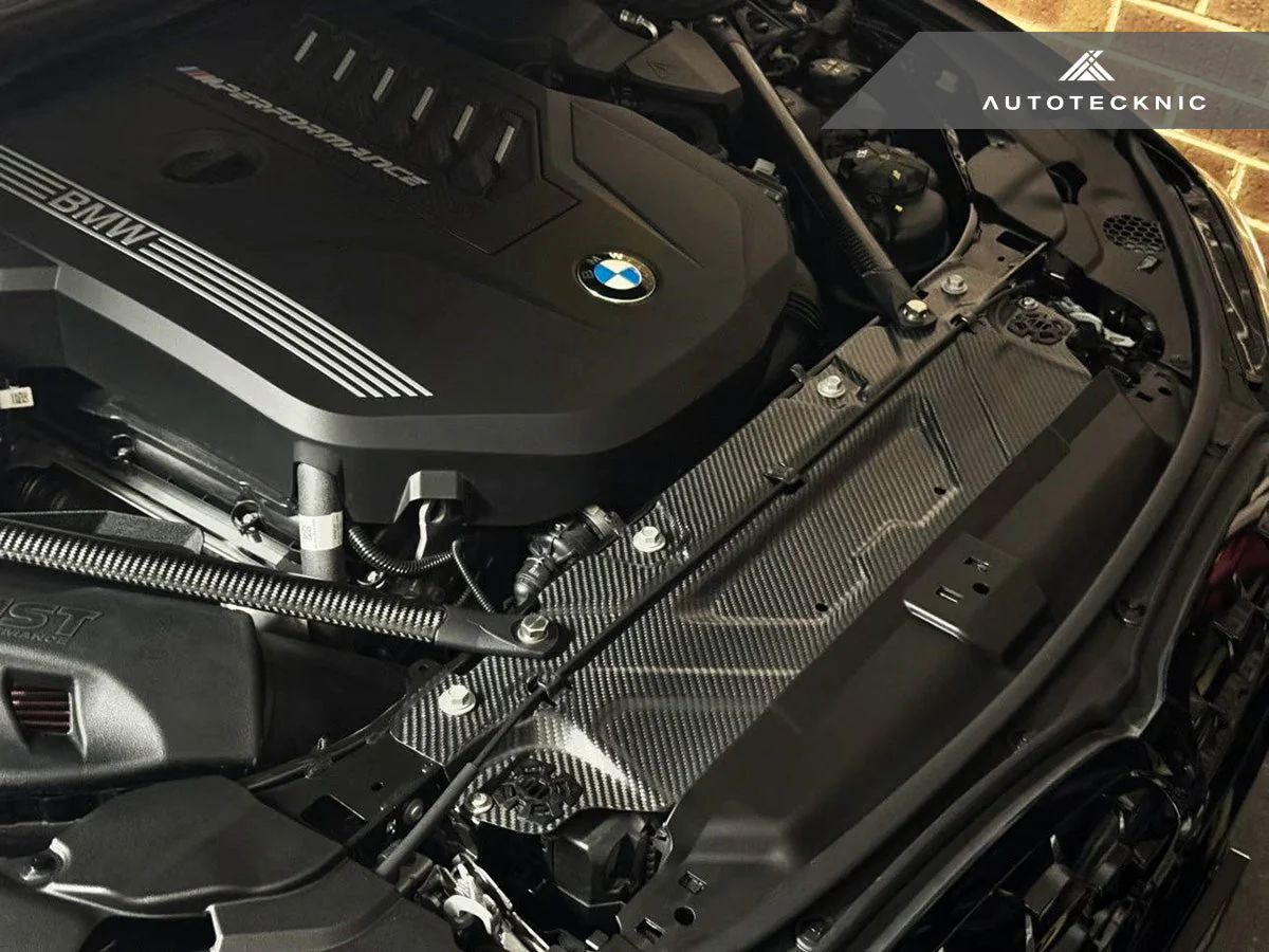 AutoTecknic Dry Carbon Fiber Cooling Shroud - G22/ G26 4-Series - Image 4