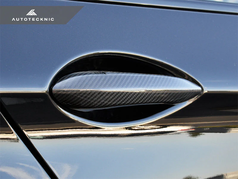AutoTecknic Dry Carbon Fiber Door Handle Trims - F10 5-Series | F06/ F12/ F13 6-Series | F01 7-Series - Image 2