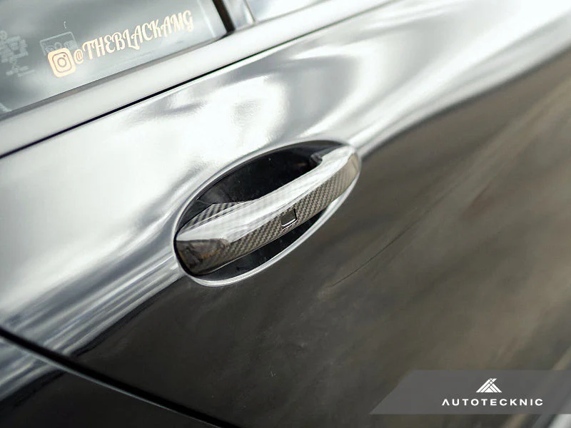 AutoTecknic Dry Carbon Fiber Door Handle Trims - Mercedes-Benz W205 | W213 | W222 - Image 3