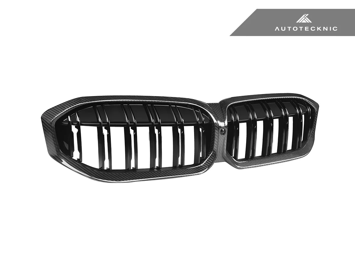 AutoTecknic Dry Carbon Fiber Dual-Slat Front Grille - G20 3-Series LCI - Image 2