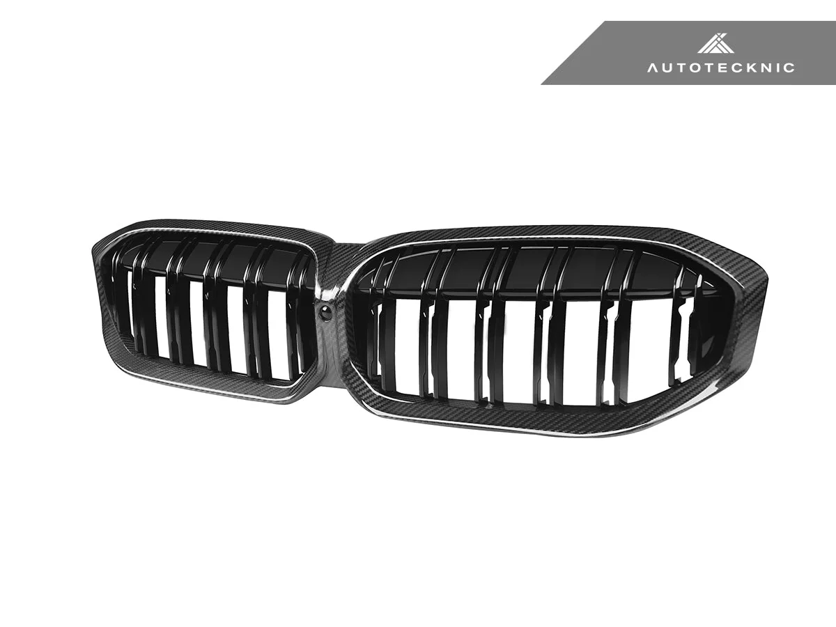 AutoTecknic Dry Carbon Fiber Dual-Slat Front Grille - G20 3-Series LCI - Image 3