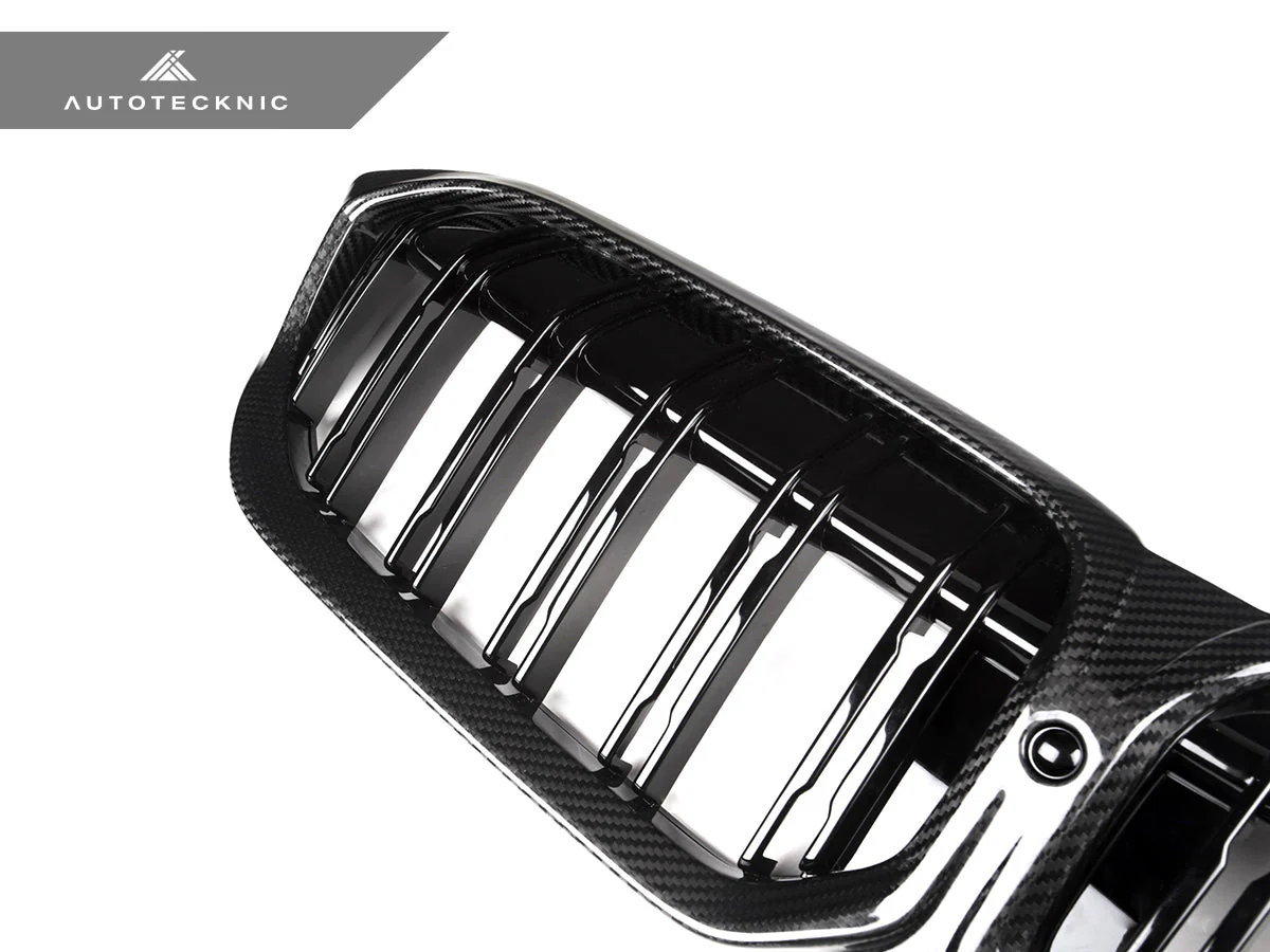 AutoTecknic Dry Carbon Fiber Dual-Slat Front Grille - G20 3-Series LCI - Image 5