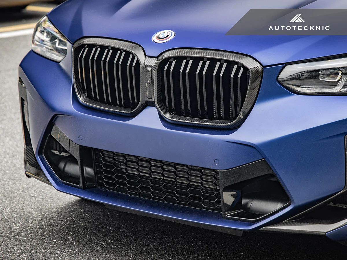 AutoTecknic Dry Carbon Fiber Dual-Slats Front Grille Set - F97 X3M LCI | F98 X4M LCI - Image 2