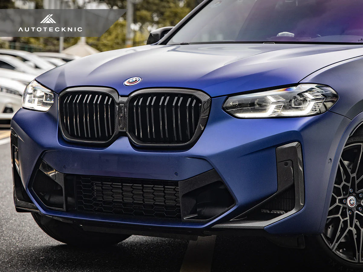 AutoTecknic Dry Carbon Fiber Dual-Slats Front Grille Set - F97 X3M LCI | F98 X4M LCI - Image 8