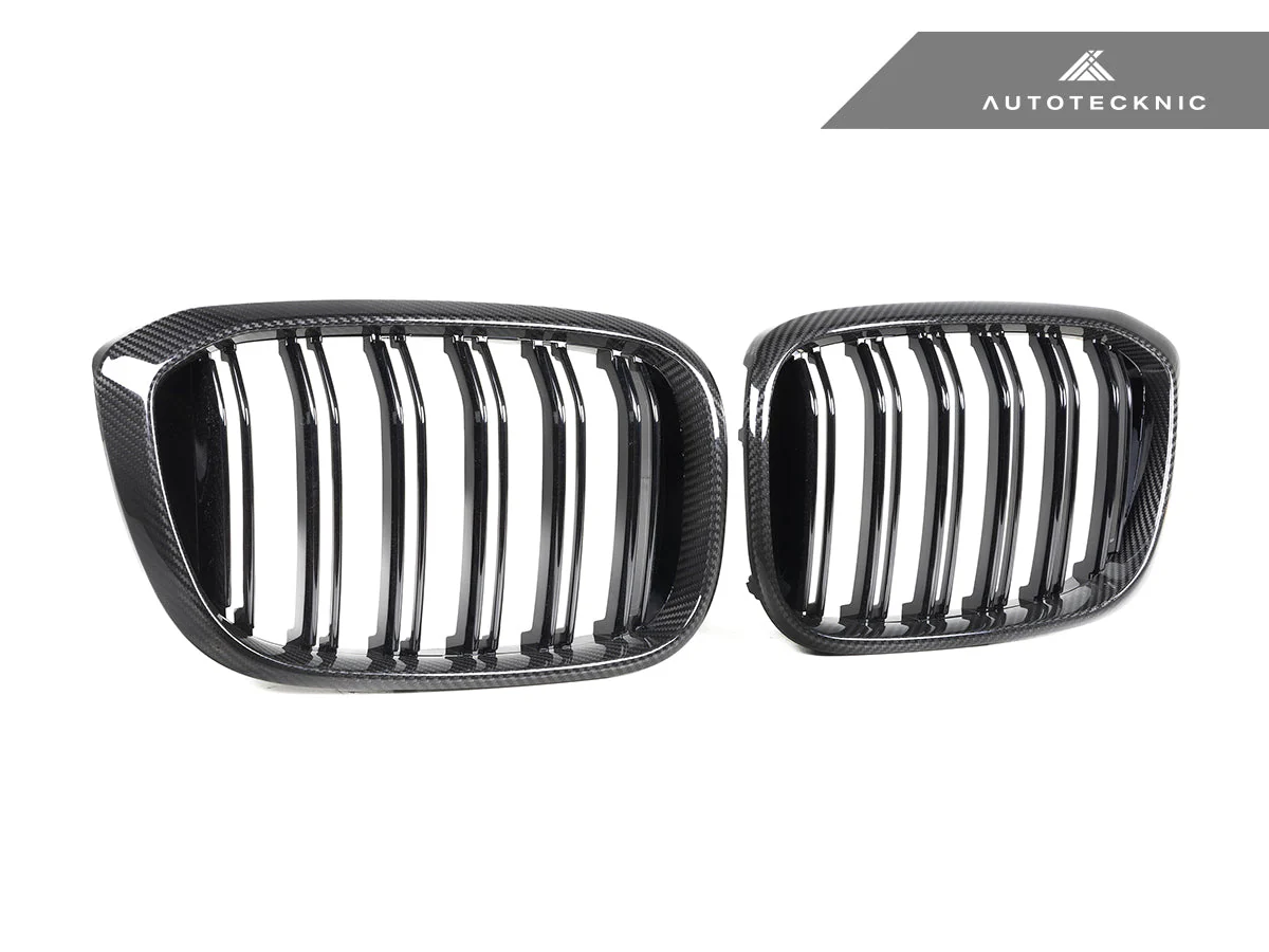 AutoTecknic Dry Carbon Fiber Dual-Slats Front Grille Set - G01 X3 | G02 X4 Pre-LCI - Image 4