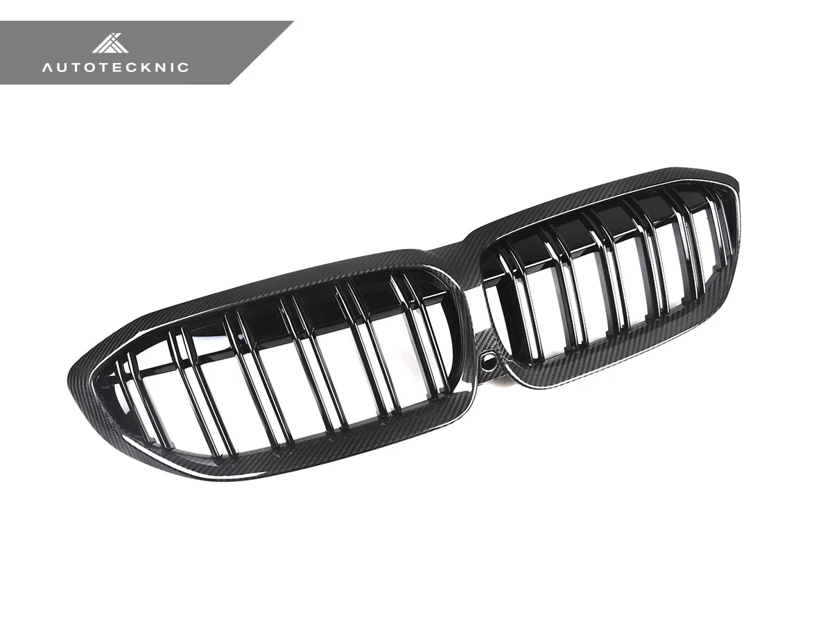 AutoTecknic Dry Carbon Fiber Dual-Slats Front Grilles - G20 3-Series Pre-LCI - Image 2