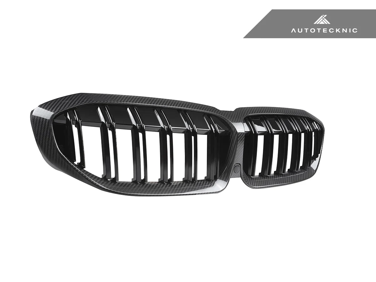 AutoTecknic Dry Carbon Fiber Dual-Slats Front Grilles - G20 3-Series Pre-LCI - Image 3