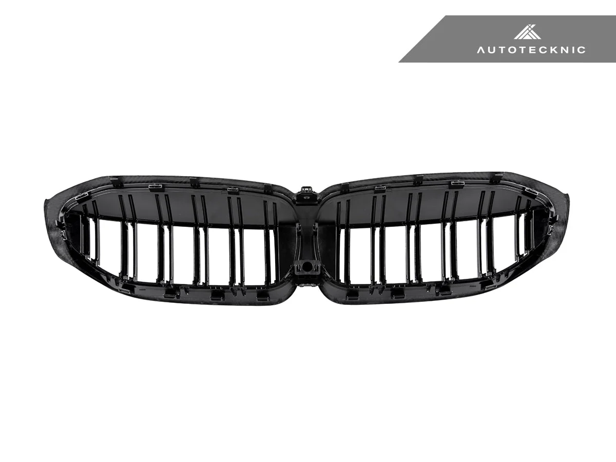 AutoTecknic Dry Carbon Fiber Dual-Slats Front Grilles - G20 3-Series Pre-LCI - Image 6