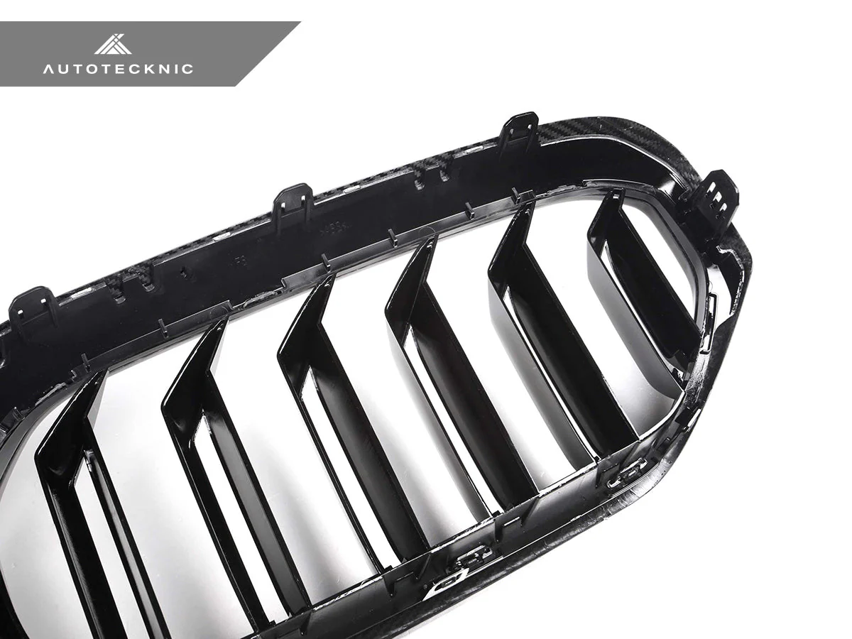 AutoTecknic Dry Carbon Fiber Dual-Slats Front Grilles - G30 5-Series LCI - Image 8