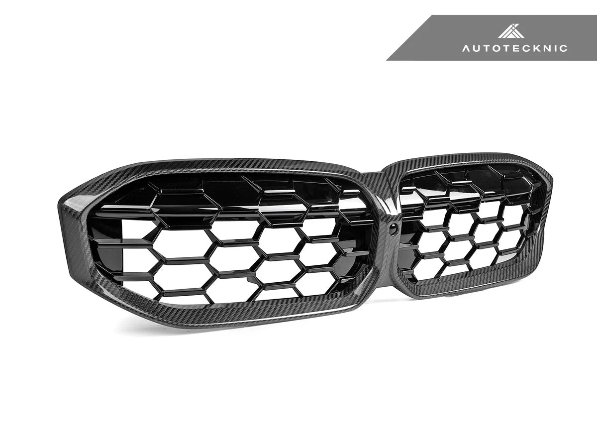 AutoTecknic Dry Carbon Fiber Honeycomb Front Grille - G20 3-Series LCI - Image 2