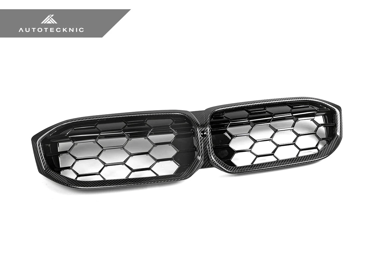 AutoTecknic Dry Carbon Fiber Honeycomb Front Grille - G20 3-Series LCI - Image 3