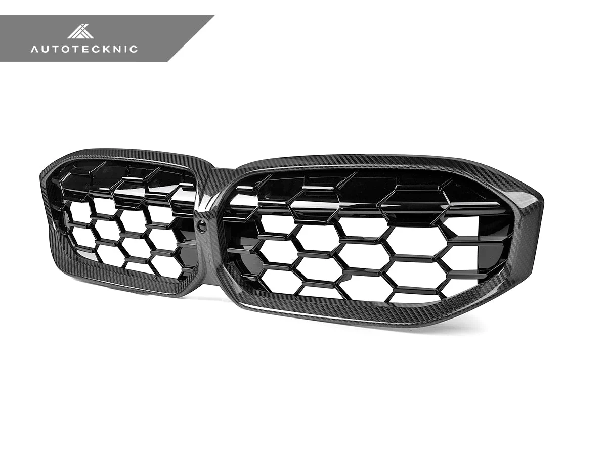 AutoTecknic Dry Carbon Fiber Honeycomb Front Grille - G20 3-Series LCI - Image 4